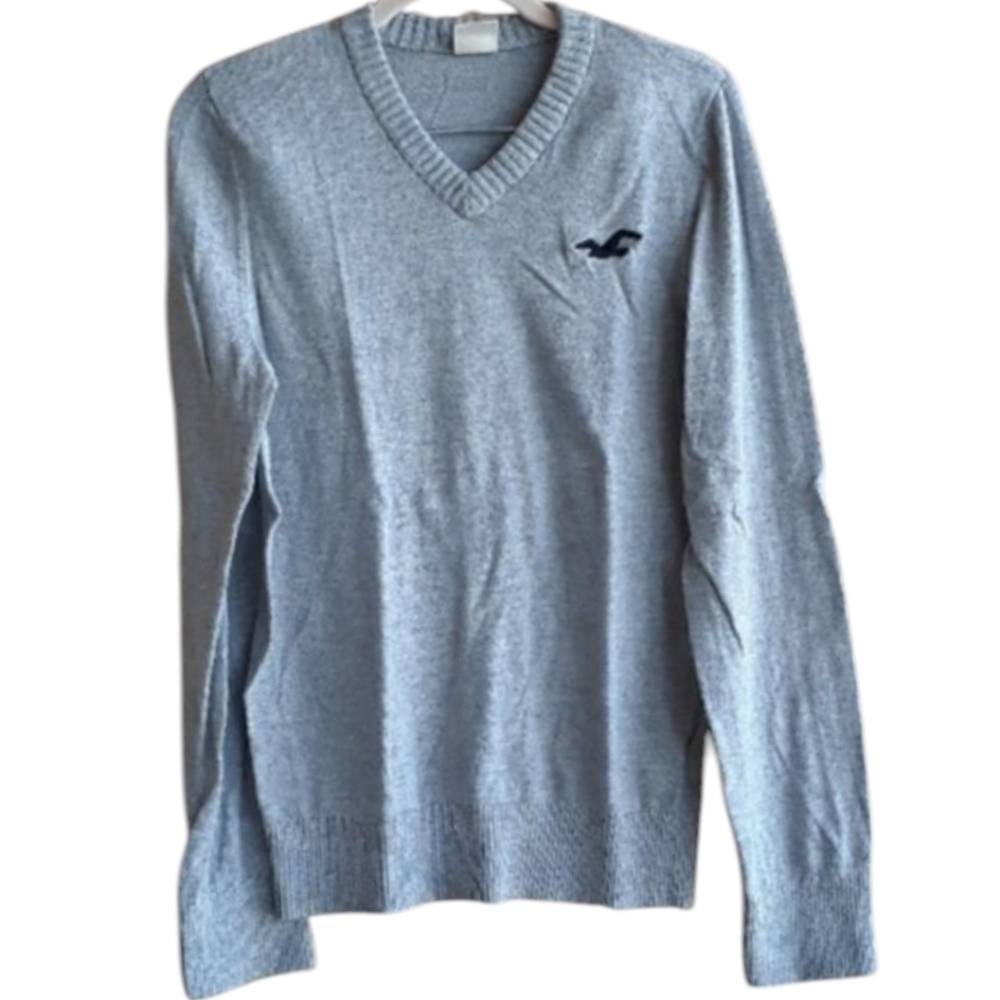 🛒3 For $10 🛍 Hollister Light Gray V-Neck Sweater